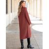 imageANRABESS Women Knit Long Cardigan Long Sleeve Open Front Lapel Oversized Sweater Coat 2025 Fall Duster Outerwear ClothesRust