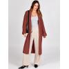 imageANRABESS Women Knit Long Cardigan Long Sleeve Open Front Lapel Oversized Sweater Coat 2025 Fall Duster Outerwear ClothesRust