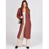 imageANRABESS Women Knit Long Cardigan Long Sleeve Open Front Lapel Oversized Sweater Coat 2025 Fall Duster Outerwear ClothesRust