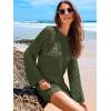 imageANRABESS Women Swimsuit Crochet Swim Cover Up 2025 Summer Bathing Suit Swimwear Mesh Knit Beach Dress Vacation OutfitsArmy Green
