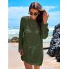 imageANRABESS Women Swimsuit Crochet Swim Cover Up 2025 Summer Bathing Suit Swimwear Mesh Knit Beach Dress Vacation OutfitsArmy Green