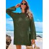 imageANRABESS Women Swimsuit Crochet Swim Cover Up 2025 Summer Bathing Suit Swimwear Mesh Knit Beach Dress Vacation OutfitsArmy Green