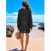 imageANRABESS Women Swimsuit Crochet Swim Cover Up 2025 Summer Bathing Suit Swimwear Mesh Knit Beach Dress Vacation OutfitsBlack