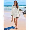 imageANRABESS Women Swimsuit Crochet Swim Cover Up 2025 Summer Bathing Suit Swimwear Mesh Knit Beach Dress Vacation OutfitsBlackwhite
