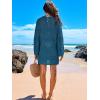 imageANRABESS Women Swimsuit Crochet Swim Cover Up 2025 Summer Bathing Suit Swimwear Mesh Knit Beach Dress Vacation OutfitsCyan