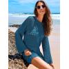 imageANRABESS Women Swimsuit Crochet Swim Cover Up 2025 Summer Bathing Suit Swimwear Mesh Knit Beach Dress Vacation OutfitsCyan