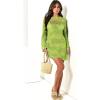 imageANRABESS Women Swimsuit Crochet Swim Cover Up 2025 Summer Bathing Suit Swimwear Mesh Knit Beach Dress Vacation OutfitsGreen