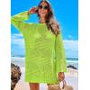 imageANRABESS Women Swimsuit Crochet Swim Cover Up 2025 Summer Bathing Suit Swimwear Mesh Knit Beach Dress Vacation OutfitsGreen
