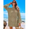 imageANRABESS Women Swimsuit Crochet Swim Cover Up 2025 Summer Bathing Suit Swimwear Mesh Knit Beach Dress Vacation OutfitsKhaki