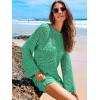 imageANRABESS Women Swimsuit Crochet Swim Cover Up 2025 Summer Bathing Suit Swimwear Mesh Knit Beach Dress Vacation OutfitsLake