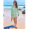 imageANRABESS Women Swimsuit Crochet Swim Cover Up 2025 Summer Bathing Suit Swimwear Mesh Knit Beach Dress Vacation OutfitsLight Green