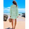 imageANRABESS Women Swimsuit Crochet Swim Cover Up 2025 Summer Bathing Suit Swimwear Mesh Knit Beach Dress Vacation OutfitsLight Green