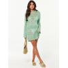 imageANRABESS Women Swimsuit Crochet Swim Cover Up 2025 Summer Bathing Suit Swimwear Mesh Knit Beach Dress Vacation OutfitsLight Green