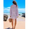 imageANRABESS Women Swimsuit Crochet Swim Cover Up 2025 Summer Bathing Suit Swimwear Mesh Knit Beach Dress Vacation OutfitsLight Purple