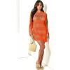 imageANRABESS Women Swimsuit Crochet Swim Cover Up 2025 Summer Bathing Suit Swimwear Mesh Knit Beach Dress Vacation OutfitsOrange
