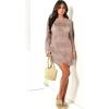 imageANRABESS Women Swimsuit Crochet Swim Cover Up 2025 Summer Bathing Suit Swimwear Mesh Knit Beach Dress Vacation OutfitsPink