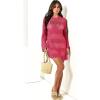 imageANRABESS Women Swimsuit Crochet Swim Cover Up 2025 Summer Bathing Suit Swimwear Mesh Knit Beach Dress Vacation OutfitsRose