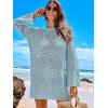 imageANRABESS Women Swimsuit Crochet Swim Cover Up 2025 Summer Bathing Suit Swimwear Mesh Knit Beach Dress Vacation OutfitsSky Blue