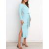 imageANRABESS Womens Long Sleeve Sweater Dress Crew Neck Slim Fit Slit Tie Waist 2025 Ribbed Knit Bodycon Midi Dress Fall OutfitsBlue