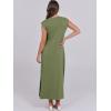 imageANRABESS Womens Maxi Dresses 2025 Summer Casual Sleeveless Sundress Crew Neck Loose Split Beach Long Shirt Dress with PocketsArmy Green