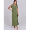 imageANRABESS Womens Maxi Dresses 2025 Summer Casual Sleeveless Sundress Crew Neck Loose Split Beach Long Shirt Dress with PocketsArmy Green