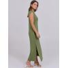 imageANRABESS Womens Maxi Dresses 2025 Summer Casual Sleeveless Sundress Crew Neck Loose Split Beach Long Shirt Dress with PocketsArmy Green
