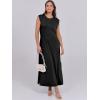 imageANRABESS Womens Maxi Dresses 2025 Summer Casual Sleeveless Sundress Crew Neck Loose Split Beach Long Shirt Dress with PocketsBlack