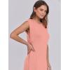 imageANRABESS Womens Maxi Dresses 2025 Summer Casual Sleeveless Sundress Crew Neck Loose Split Beach Long Shirt Dress with PocketsCoral Pink