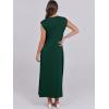 imageANRABESS Womens Maxi Dresses 2025 Summer Casual Sleeveless Sundress Crew Neck Loose Split Beach Long Shirt Dress with PocketsDeep Green