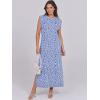 imageANRABESS Womens Maxi Dresses 2025 Summer Casual Sleeveless Sundress Crew Neck Loose Split Beach Long Shirt Dress with PocketsFloral Blue White