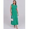 imageANRABESS Womens Maxi Dresses 2025 Summer Casual Sleeveless Sundress Crew Neck Loose Split Beach Long Shirt Dress with PocketsGreen