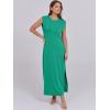 imageANRABESS Womens Maxi Dresses 2025 Summer Casual Sleeveless Sundress Crew Neck Loose Split Beach Long Shirt Dress with PocketsGreen