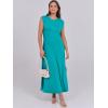 imageANRABESS Womens Maxi Dresses 2025 Summer Casual Sleeveless Sundress Crew Neck Loose Split Beach Long Shirt Dress with PocketsLake Blue