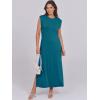 imageANRABESS Womens Maxi Dresses 2025 Summer Casual Sleeveless Sundress Crew Neck Loose Split Beach Long Shirt Dress with PocketsLake Green