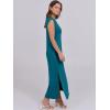 imageANRABESS Womens Maxi Dresses 2025 Summer Casual Sleeveless Sundress Crew Neck Loose Split Beach Long Shirt Dress with PocketsLake Green