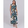 imageANRABESS Womens Maxi Dresses 2025 Summer Casual Sleeveless Sundress Crew Neck Loose Split Beach Long Shirt Dress with PocketsLeaf Printed