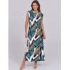 imageANRABESS Womens Maxi Dresses 2025 Summer Casual Sleeveless Sundress Crew Neck Loose Split Beach Long Shirt Dress with PocketsLeaf Printed