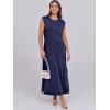imageANRABESS Womens Maxi Dresses 2025 Summer Casual Sleeveless Sundress Crew Neck Loose Split Beach Long Shirt Dress with PocketsNavy Blue