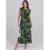 imageANRABESS Womens Maxi Dresses 2025 Summer Casual Sleeveless Sundress Crew Neck Loose Split Beach Long Shirt Dress with PocketsNavy Green Leaves