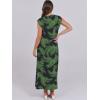 imageANRABESS Womens Maxi Dresses 2025 Summer Casual Sleeveless Sundress Crew Neck Loose Split Beach Long Shirt Dress with PocketsNavy Green Leaves