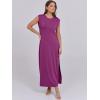 imageANRABESS Womens Maxi Dresses 2025 Summer Casual Sleeveless Sundress Crew Neck Loose Split Beach Long Shirt Dress with PocketsPurple Red