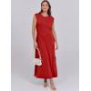 imageANRABESS Womens Maxi Dresses 2025 Summer Casual Sleeveless Sundress Crew Neck Loose Split Beach Long Shirt Dress with PocketsRed