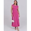 imageANRABESS Womens Maxi Dresses 2025 Summer Casual Sleeveless Sundress Crew Neck Loose Split Beach Long Shirt Dress with PocketsRose