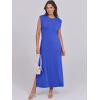 imageANRABESS Womens Maxi Dresses 2025 Summer Casual Sleeveless Sundress Crew Neck Loose Split Beach Long Shirt Dress with PocketsRoyal Blue