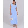imageANRABESS Womens Maxi Dresses 2025 Summer Casual Sleeveless Sundress Crew Neck Loose Split Beach Long Shirt Dress with PocketsSky Blue
