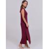 imageANRABESS Womens Maxi Dresses 2025 Summer Casual Sleeveless Sundress Crew Neck Loose Split Beach Long Shirt Dress with PocketsWine Red