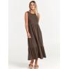 imageANRABESS Women Summer Casual Sleeveless Crewneck Sundress Aline Flowy Tiered Maxi Long Beach Dress Vacation OutfitsCoffee