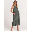 imageANRABESS Women Summer Casual Sleeveless Crewneck Sundress Aline Flowy Tiered Maxi Long Beach Dress Vacation OutfitsGray