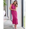 imageANRABESS Women Summer Casual Sleeveless Crewneck Sundress Aline Flowy Tiered Maxi Long Beach Dress Vacation OutfitsHot Pink
