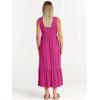 imageANRABESS Women Summer Casual Sleeveless Crewneck Sundress Aline Flowy Tiered Maxi Long Beach Dress Vacation OutfitsHot Pink